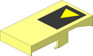 ~Electric Switch: Key Left with Yellow Triangle Down Pattern