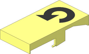 ~Electric Switch: Key Left with Left Rotating Arrow Pattern