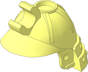 Minifig Helmet with Clip and Long Visor