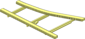 ~Monorail Track Point Left - Switch Rack