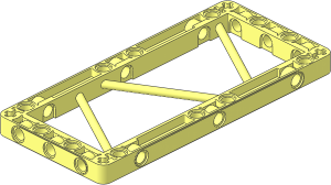 Technic Beam 15 x  7 with Open Center and 3 Truss Bars