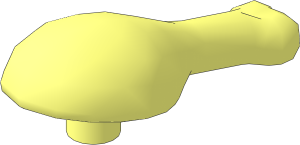 Minifig Food Turkey Leg with Oval Opening on Back
