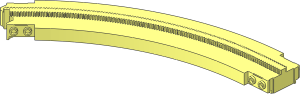 Monorail Track Curve Short Right