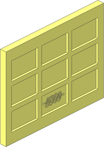~Garage Door Flat Back with Rear Cross