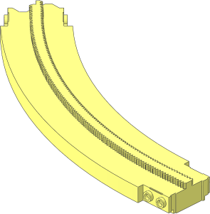 Monorail Track Curve Short Left