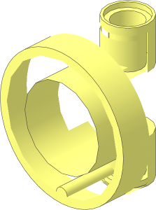 ~Technic Steering Wheel Bearing with 2 Pegholes and 2 Axleholes Arms Centre