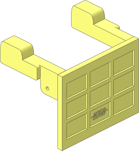 Garage Door Flat Back with Rear Cross with Counterweights with Pin Hole