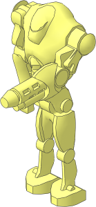 Minifig Mechanical SW Super Battle Droid with Blaster Arm
