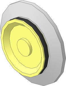 ~Train Wheel  9V with Electrical Contact