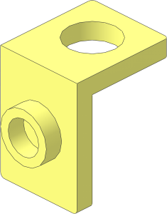 ~Bracket  1 x  1 -  1 x  1 Thick with Stud Hole (Obsolete)