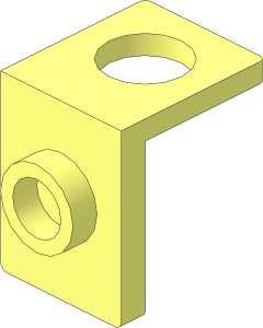 Bracket  1 x  1 -  1 x  1 Thick with Stud Hole