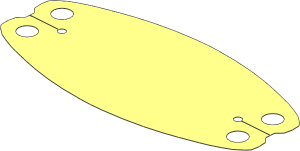 Sheet Fabric Oval 10 x  5