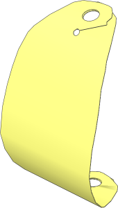 Sheet Fabric Oval 10 x  5 (Formed as Sail)