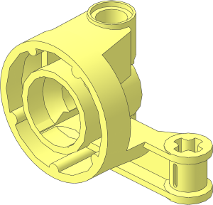 Technic Steering Wheel Bearing with 2 Pegholes and 2 Axleholes Arms