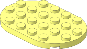 Plate  4 x  6 with Rounded Ends