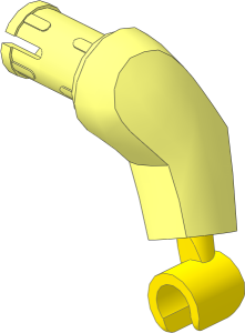 Minifig Arm Half Giant Left with Friction Pin and Light Nougat Hand Pattern