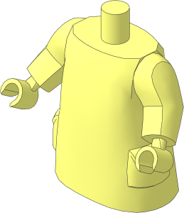Minifig Torso Half Giant with Arms