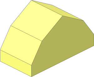 Duplo Brick  2 x  4 x  2 Roof with Angled Sides