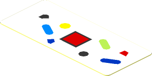 Sticker  0.7 x  1.7 with Lego Store Shopping Bag with Bricks