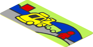 Sticker  0.7 x  1.7 with Miniature Set 10814