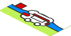 Sticker  0.7 x  1.7 with Miniature Set 41129