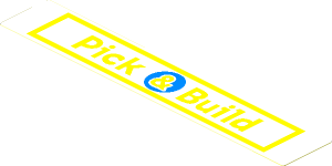 Sticker  1.0 x  5.7 with "Pick & Build"