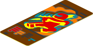 Sticker  1.7 x  0.7 with Trainer Card with Red Ninjago Minifigure and Text Box