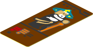 Sticker  1.7 x  0.7 with Trainer Card with Sensei Wu Minifigure and Text Box
