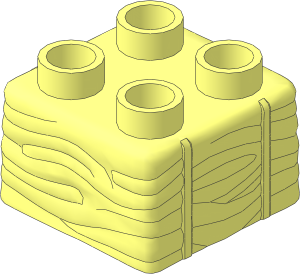 Duplo Brick  2 x  2 with Hay Bale Texture
