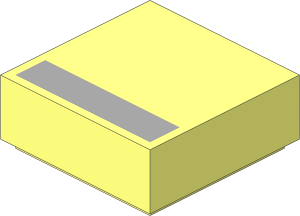 Tile  1 x  1 with Light Bluish Grey Line Pattern