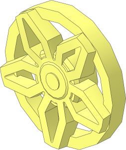 Wheel Rim 11 x 18 Front with  5 Split Spokes