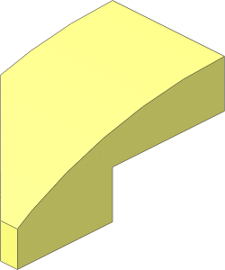 Slope Brick Curved  2 x  1 with Cutout Right