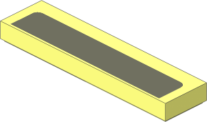 Tile  1 x  4 with Dark Bluish Grey Stripe Pattern