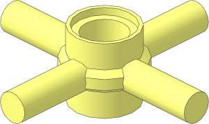 Bar  1L Quadruple with  1L Peghole Hub