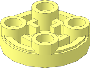 Tile  2 x  2 Round Inverted with Groove
