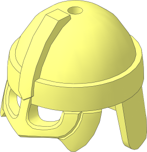 Minifig Helmet with Cheek Guard and Neck Protector