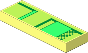 Tile  1 x  3 with Super Mario Pixelated Pipe Pattern