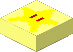 Tile  1 x  1 with Super Mario Pixelated Super Star Pattern