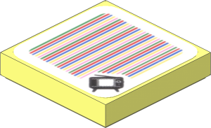 Tile  2 x  2 with Super Mario Scanner Code Television Pattern