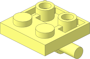 Plate  2 x  2 with Horizontal T-Bar Below