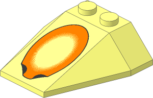 Wedge  4 x  4 Triple with SW Dark Orange Oval Pattern