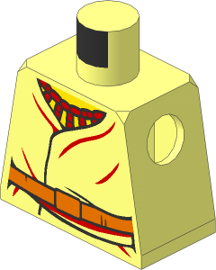 Minifig Torso with SW Layered Shirt, Belt and Pouches Pattern