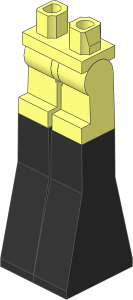 Minifig Hips and Legs with Black Leg Extenders