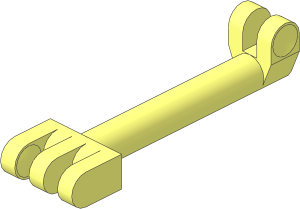 Hinge Bar  2.5 with  2 and  3 Fingers on Ends