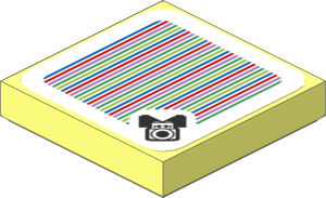 Tile 2 x 2 with Bar Code and Birdo Pattern