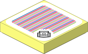 Tile 2 x 2 with Bar Code and Ice Bro Pattern