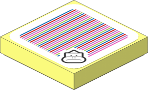 Tile 2 x 2 with Bar Code and Sumo Bro Pattern