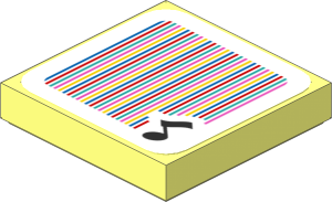 Tile 2 x 2 with Bar Code and Music Note Pattern
