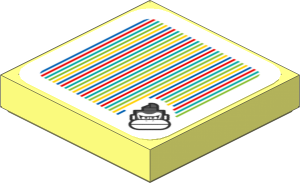 Tile 2 x 2 with Bar Code and Donkey Kong Pattern