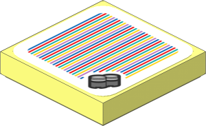 Tile 2 x 2 with Bar Code and Conga Drums Pattern